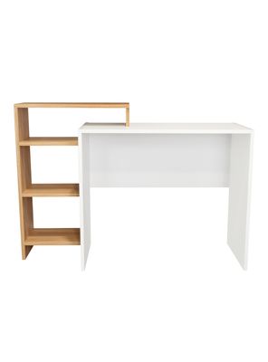 Escritorio Biblioteca Stella 89.4x125.7x42.3 cm Duna y Blanco