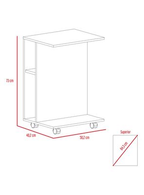 Imagen 2 del producto Escritorio Portable con Ruedas Luzzo 73x50.2x40.2 cm Duna