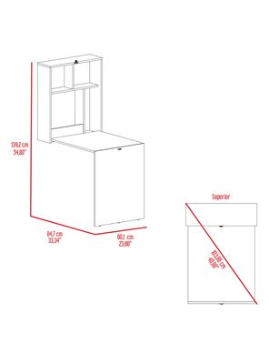 Imagen 2 del producto Escritorio Plegable Klapar 139.2x60.1x84.7 cm Ceniza