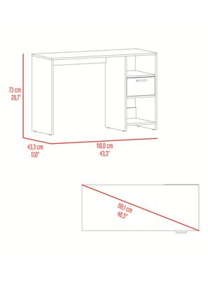 Imagen 2 del producto Escritorio 1 Cajon Omma 73x110x43.3 cm Bardolino