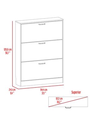 Imagen 2 del producto Zapatero Organizador Seúl Bardolino 62x150x34.5 cm