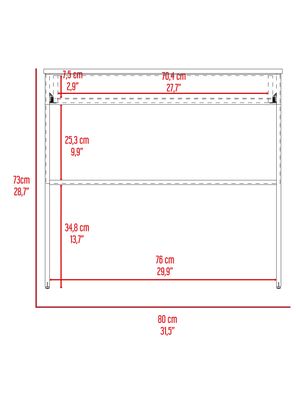 Imagen 2 del producto Escritorio 1 Cajon Ohio 73x80x49.8 cm Blanco y Arupo