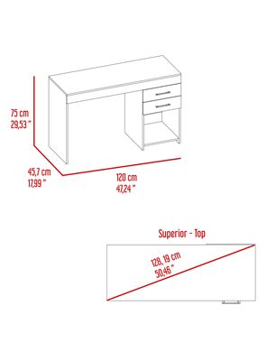 Imagen 2 del producto Escritorio 2 Cajones Ibare 75x120x45.7 cm Milan