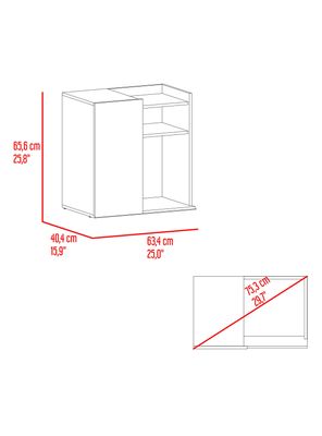 Imagen 2 del producto Velador 1 Puerta Cairo Fresno Europeo Blanco