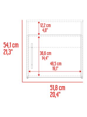 Imagen 2 del producto Velador 1 Puerta Bigaf Milan Wengue