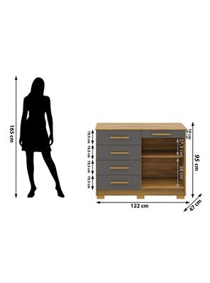 Imagen 2 del producto Cómoda Americana con 2 Puertas