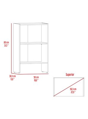 Imagen 2 del producto Biblioteca 2 Niveles Eloy Blanco 80x50x30.3 cm