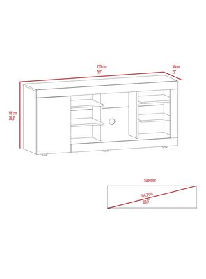 Imagen 2 del producto Rack de Tv 65'' Solaris Duna y Taupe 68X150X38