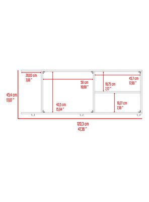 Imagen 2 del producto Rack de Tv Goodwood 50'' Nogal Europeo 45.4x120.3x34.9 cm