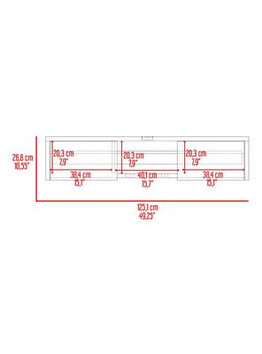 Imagen 2 del producto Repisa para Tv 65'' Glen Nogal Europeo 26.8x125.1x29.7 cm