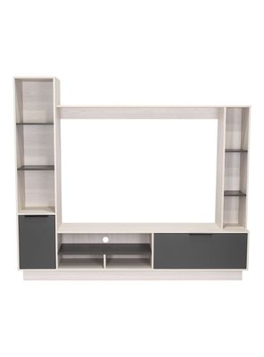 Estante Tv 60'' Marsella Niebla y Plomo 176.8X202X35