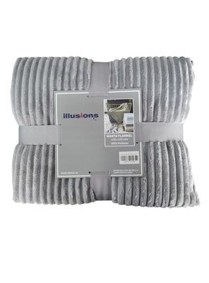 Manta Flannel Gris 130x150