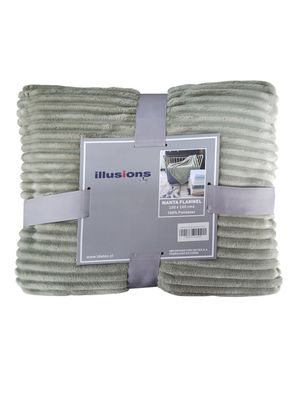 Manta Flannel Olivo 130x150
