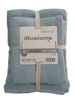 Set de 4 Toallas Sky Algodón
