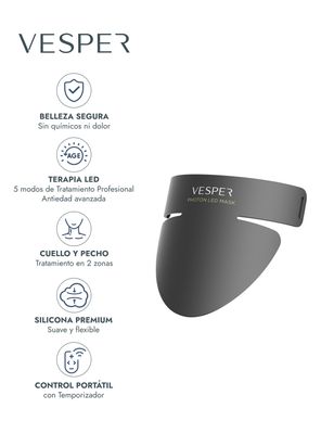 Imagen 2 del producto Máscara de Cuello Fotones LED FV-020 Gris