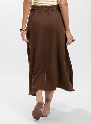 Imagen 2 del producto Falda Midi Esmeralda Café