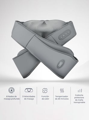 Imagen 2 del producto Masajeador Shiatsu Cuello y Hombros UM-033 Gris + Bolso