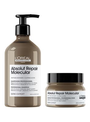 Set Profesional Reparación Molecular Shampoo 500ml + Máscara 250ml Absolut Repair Molecular