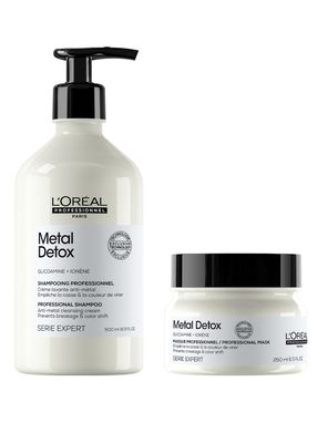 Set Profesional Anti-Quiebre Shampoo 500ml + Máscara 250ml Metal Detox