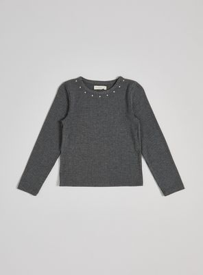 Imagen 2 del producto Polera Acanalada con Aplicación Cuello