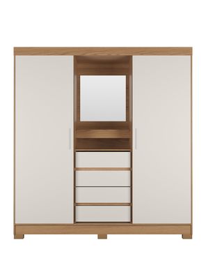 Clóset Toscana 2 Puertas + 4 Cajones Off White
