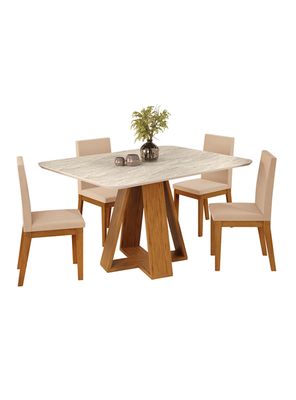 Imagen 1 del producto Juego de Comedor Celeste Suzy + 4 Sillas