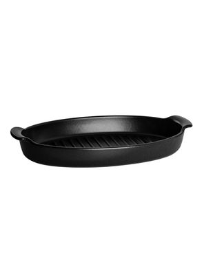 Fuente de Horno Bbq Fish Grill Negro Cerámica 25x42.5 cm