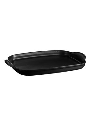 Fuente de Horno Bbq Grill Dish Negro Cerámica 24x59 cm