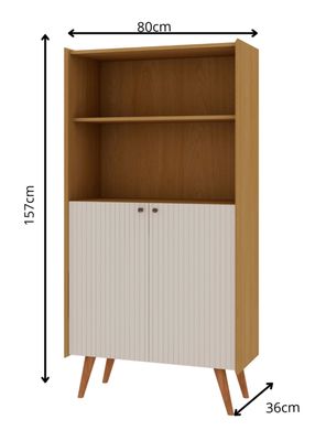 Imagen 2 del producto Estante Living 2 Puertas Café 80x157x36 cm