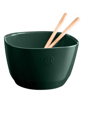 Ensaladera M Verde Oscuro Cerámica 22x22 cm