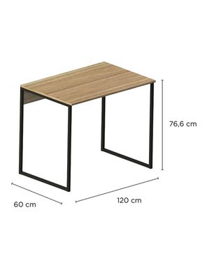 Imagen 2 del producto Escritorio Plus Patas Metálicas Café 120 cm