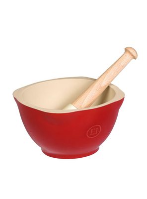 Mortero con Mazo Rojo Cerámica 15x15 cm