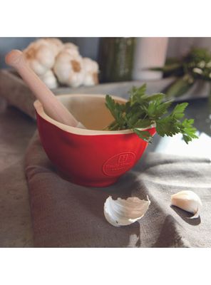 Imagen 2 del producto Mortero con Mazo Rojo Cerámica 15x15 cm