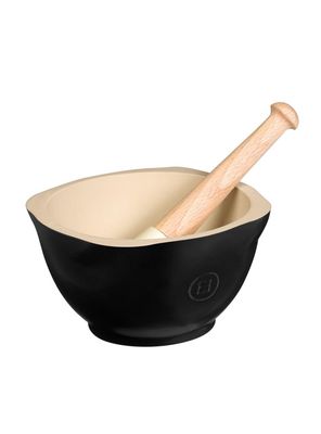 Mortero con Mazo Negro Cerámica 15x15 cm