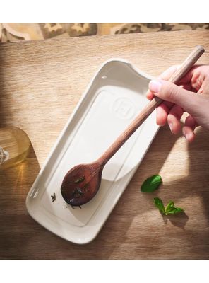 Imagen 2 del producto Reposa Cucharas Crudo Cerámica 10.5x23 cm