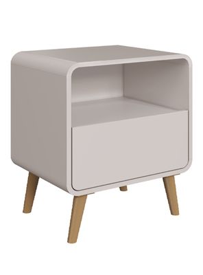 Velador Retro Cajón Roble Claro