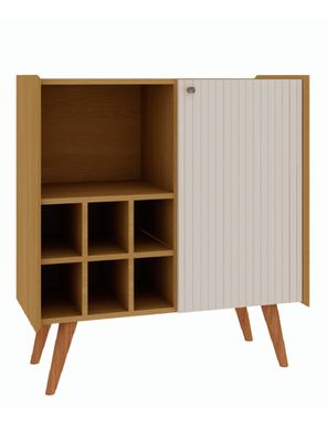 Buffet Bar Vertice MDF Caramelo/Beige 86.4x80x36 cm