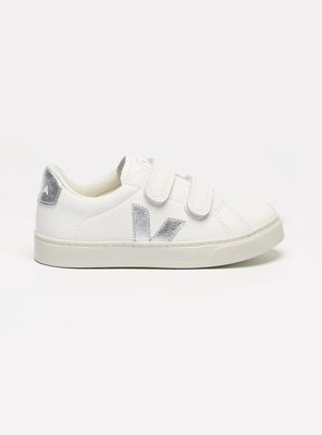 Zapatilla Urbana White Silver Esplar Leather Niños