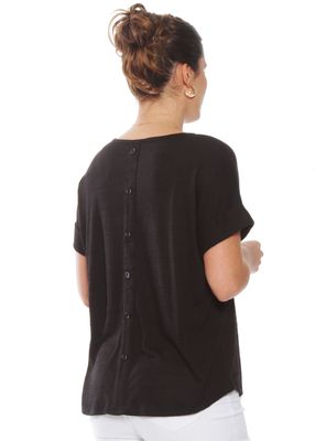 Imagen 2 del producto Polera Manga Corta Escote Redondo con Botones en Espalda