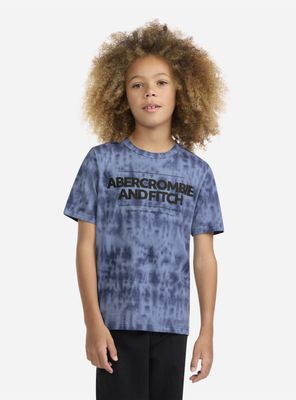 Polera Manga Corta Bleach Tie Dye Logo Niño