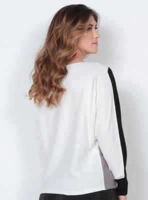 Imagen 2 del producto Sweater Manga Larga Escote Bote Asimétrico