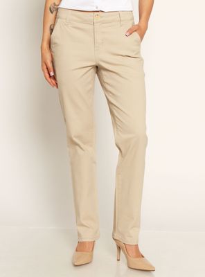 Pantalón Slim de Tiro Alto Pretina Básica 1 Botón