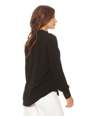 Imagen 2 del producto Blusa Manga Larga Abotonada en Delantero y Bolsillos