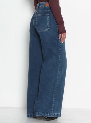 Imagen 2 del producto Jeans Wide Cargo Tiro Medio Pretina Básica 1 Botón Ja3
