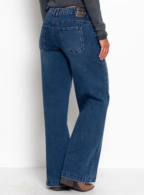 Imagen 2 del producto Jeans Wide Tiro Alto Pretina Básico Ja307