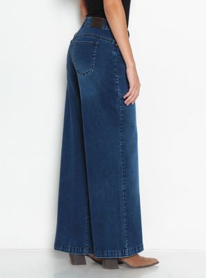 Imagen 2 del producto Jeans Wide Tiro Alto con Pretina y 1 Botón