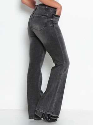 Imagen 2 del producto Jeans Flare Tiro Alto Pretina con 1 Botón