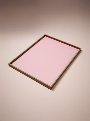 Imagen 2 del producto Bandeja Lacada Rosado M 45.7x35.6x2.5 cm