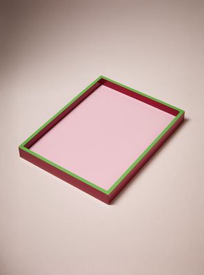 Imagen 2 del producto Bandeja Lacada Rosado S 25x19.5x2.5 cm