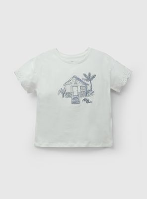 Polera Ilustración Casa Hawai